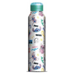Lilo & Stitch (You'Re My Fave Stitch & Angel) Slim Metal Drinks Bottle