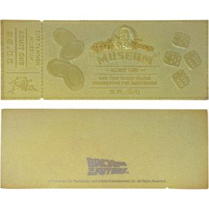 Back to the Future Limited Edition 24k Gold Plated Biff Tannen Museum Entrance Ticket