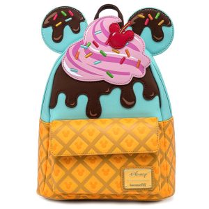 Loungefly -  Disney Mickey And Minnie Sweets Ice Cream Mini Backpack